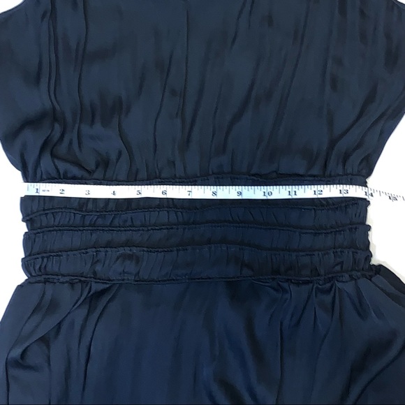 Dolce Vita Jonah Ruffle Split V-Neck Tassel Side Slit Midi Dress M Boho Party - Picture 10 of 13